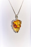 Amber Leaf Necklace