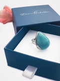 Blue Queen Larimar Gemstone Ring